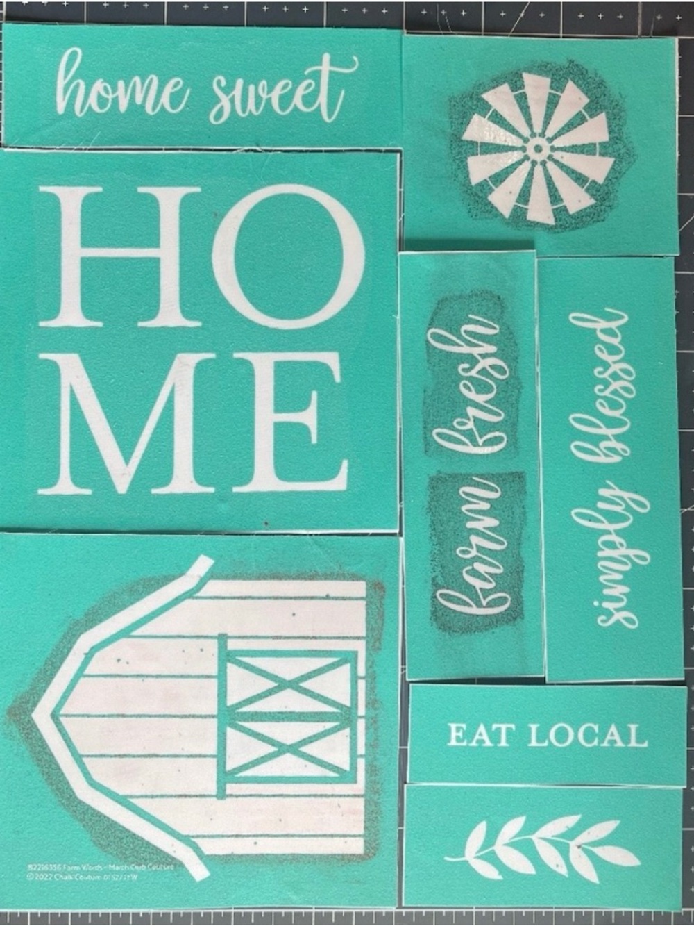 Adorable Chalk StencilsFarmhouse Chalking Farm Words -Used Once Final Sale